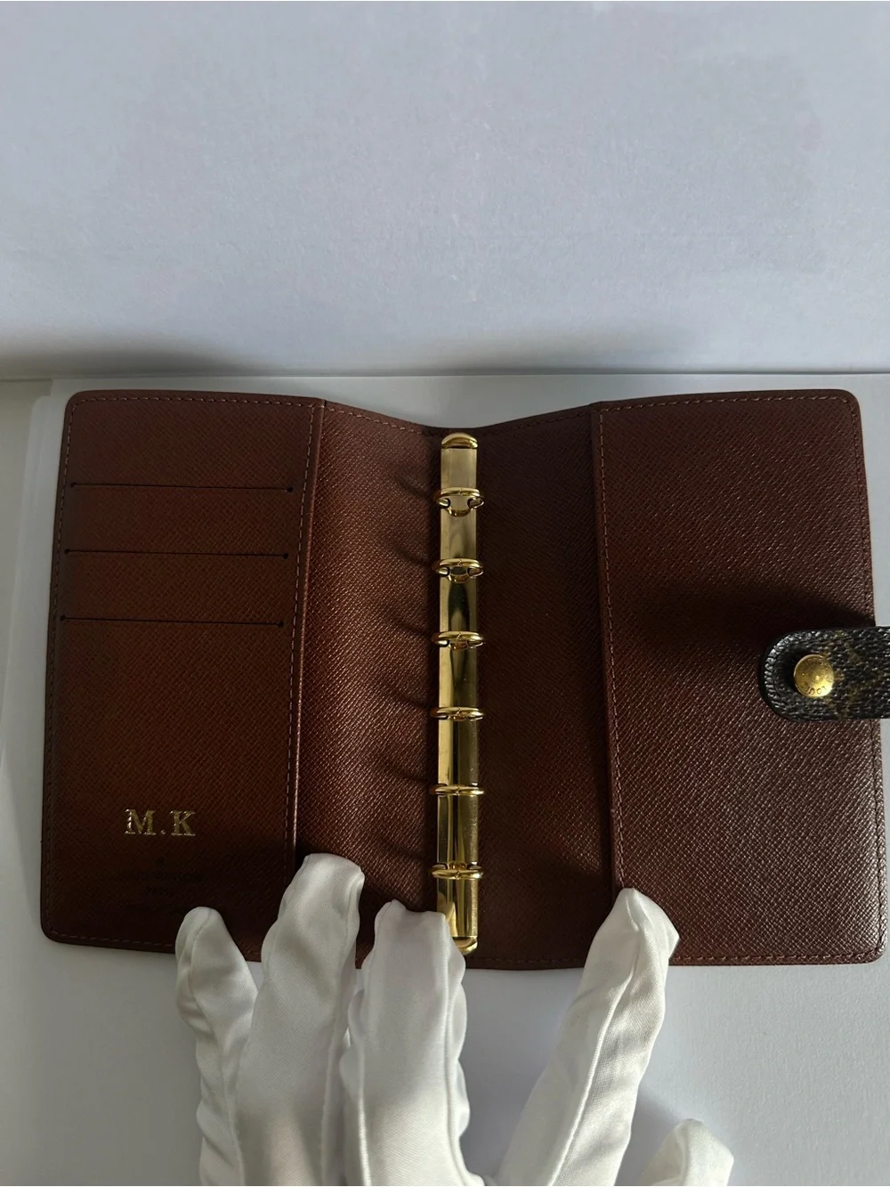 Louis Vuitton Monogram Agenda PM 6-Ring Planner Cover Hot Stamp M.K